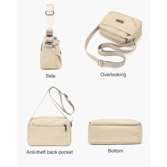 Small Nylon Crossbody Bag Women Waterproof Lightweight Travel Purse - Picture 6 of 7